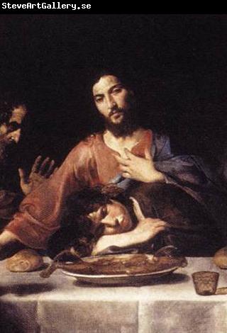 VALENTIN DE BOULOGNE St. John and Jesus at the Last Supper
